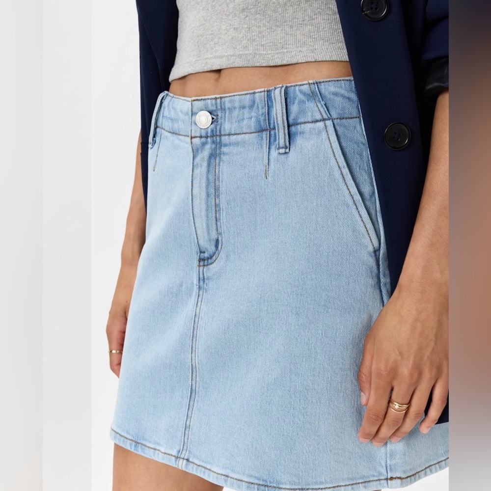Quince denim mini skirt